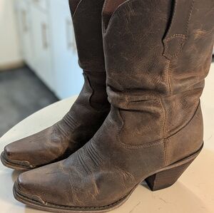 Durango Dark Brown Heeled Boots